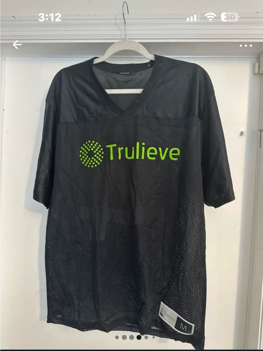 Source Unknown Black Mesh Jersey with Lime Green Trulieve Logo